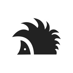 Hedgehog Icon for Logo Symbol Flat simplified sign vector illustration.