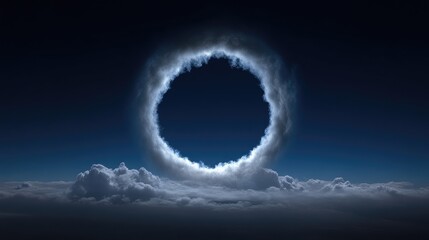 Cosmic cloud ring over clouds