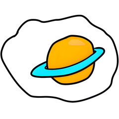 illustration of a egg planet
