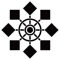 家紋です。八本骨風車と言います。