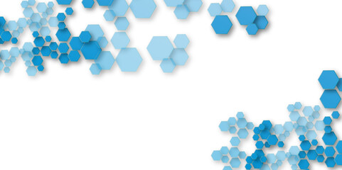 Geometric technology honeycomb hexagon medical background. Technology and science wallpaper template. Business vector illustration.