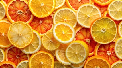 Vibrant orange and lemon slices create a colorful, textured background for design use, perfect for food or lifestyle visuals , design