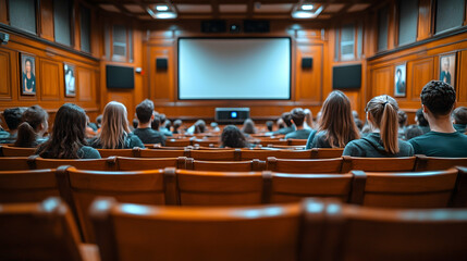 Auditorium filled with students