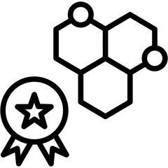 Obraz premium Peptide Perfection vector icon illustration concept