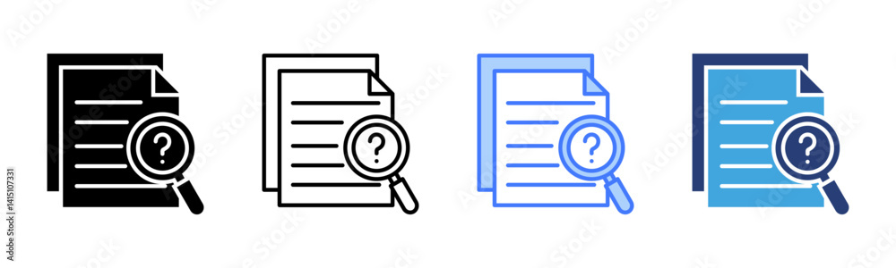 Poster Scrutiny icon sheet multiple style collection