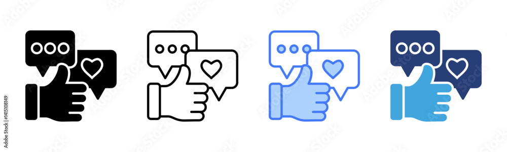 Poster Feedback icon sheet multiple style collection