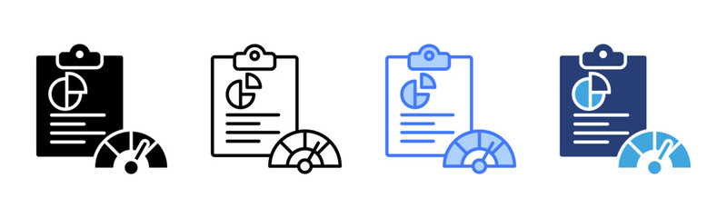 Benchmarking icon sheet multiple style collection © gibranicon