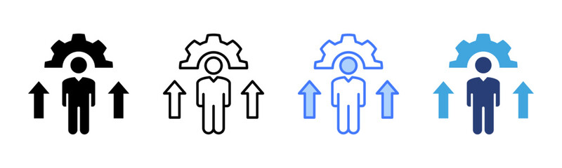 Skill Development icon sheet multiple style collection