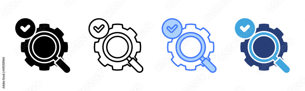 Poster Test icon sheet multiple style collection