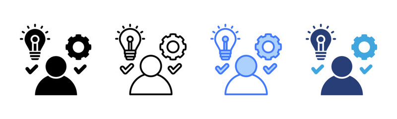 Competency icon sheet multiple style collection