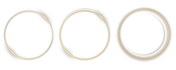 Sparkling stardust ring forms abstract celestial energy frame. Vector gold line flows dynamically like optic fiber twist. Shining arc creates elegant motion for digital design. Glitter dust sparkle