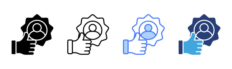 Performance Appraisal icon sheet multiple style collection