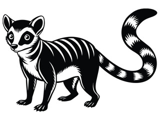 Cute  archaeoindris  vector illustration of a wild mammal