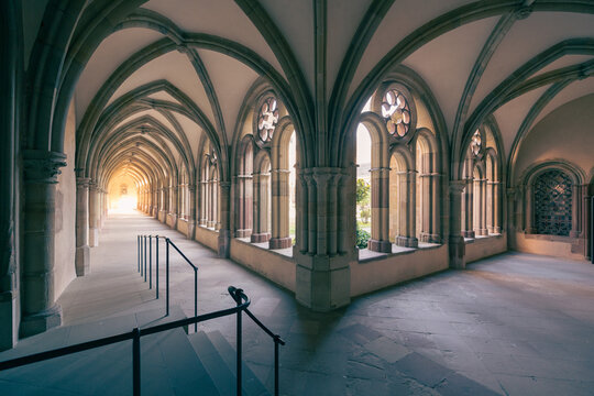 Trier, Germany - April 11, 2025: interior architectural detail of the church in Trier old town.