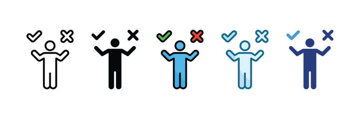 Decision Making Icon Set Multiple Style Collection