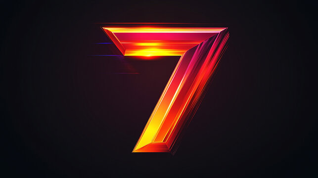 Number 7 Red Colour Wallpaper