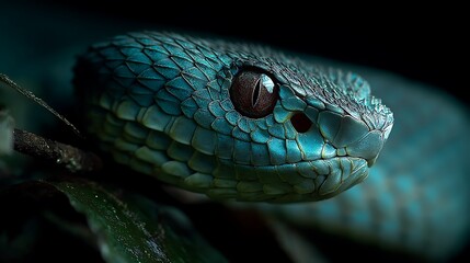 Obraz premium Venomous snake close-up