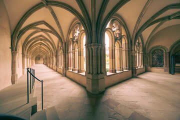 Trier, Germany - April 13, 2025: interior architectural detail of the church in Trier old town.