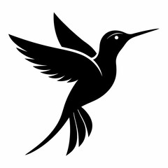 Classic Hummingbird Silhouette Logo