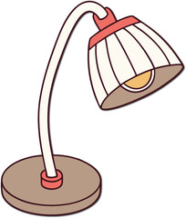 vector illustration of a table lamp