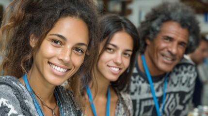 Portrait of smiling diverse group of friends standing together at the coffee shop