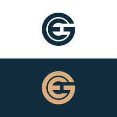 EG or GE letter logo. Unique attractive creative modern initial EG GE E G initial based letter icon logo