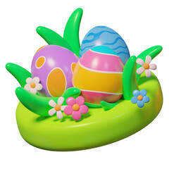 3D Icon Illustration of Hidden Easter Eggs