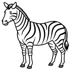 Zebra Line Art Vector