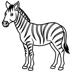 Zebra Line Art Vector