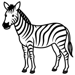 Zebra Line Art Vector