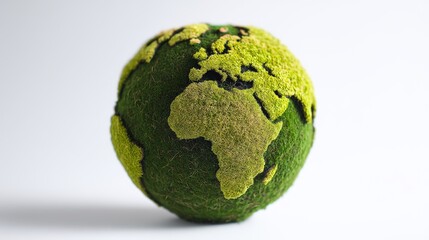 Green Globe Representing Sustainability and Earth Preservation for Environmental Awareness