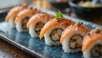 sushi and chopsticks