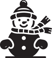 Snowman vector silhouette