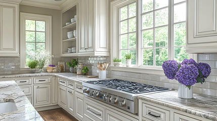 Modern kitchen with large windows (5)