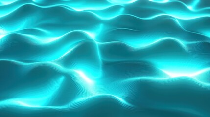 Obraz premium Abstract turquoise rippled surface texture.