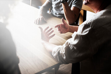 Business meeting discussing project details