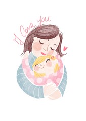 I love you, Me and Mom, Mother's Day, Motherhood, Woman, Child, Affection
