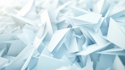 Abstract background of white geometric shapes. Modern design concept.