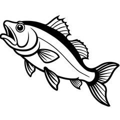 vector illustration of a fish