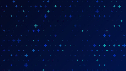 Healthcare Medical Plus Pattern. Medical Plus Symbols Pattern. Health Plus Pattern Elements Background. Medical Tech Background.