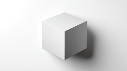 Blank white cube