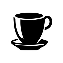 Coffee cup and tea cup icon with transparent background