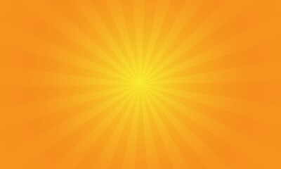 Fototapeta premium orange sunburst background. summer radial rays background pattern