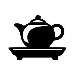 Tea pot icon with transparent background