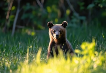 Obraz premium brown bear in the forest