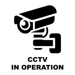 CCTV in operation icon with transparent background
