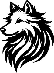 Wolf Logo Silhouette Vector Art Illustration