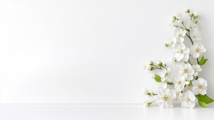 Delicate spring blossoms on a white background (1)