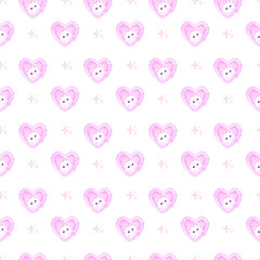 Obraz premium Cute Coquette seamless pattern Cat