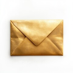 Gold Envelope on White